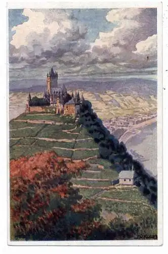 [Ansichtskarte] 5590 COCHEM, Burg Cochem, Künstler-Karte. 