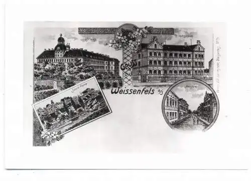[Ansichtskarte] 0-4850 WEISSENFELS, Lithographie, REPRO. 