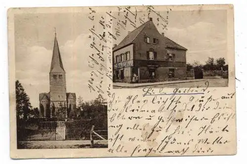 [Ansichtskarte] 5216 NIEDERKASSEL, Ladengeschäft August Falkenreck / Katholische Pfarrkirche. 