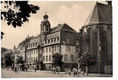 [Ansichtskarte] 0-4850 WEISSENFELS, Rathaus und Marienkirche, 1961. 