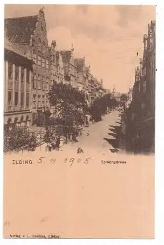 [Ansichtskarte] WESTPREUSSEN - ELBING / ELBLAG, Spieringstrasse, REPRO. 