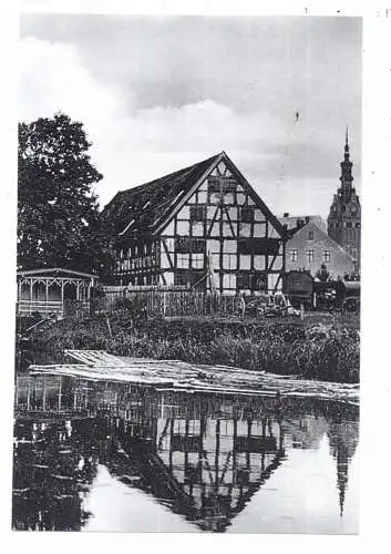 [Ansichtskarte] WESTPREUSSEN - ELBING / ELBLAG, Alter Fachwerkspeicher am Danziger Graben, Nachkriegskarte. 