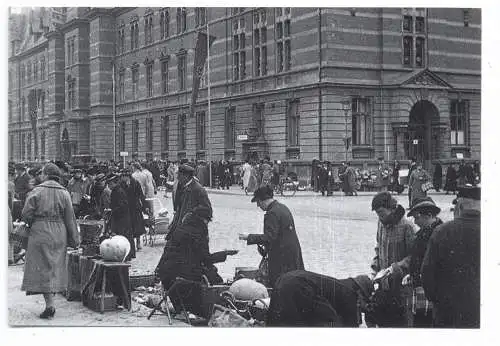 [Ansichtskarte] WESTPREUSSEN - ELBING / ELBLAG, Wochenmarkt in der Friedrichstrasse, Nachkriegskarte. 