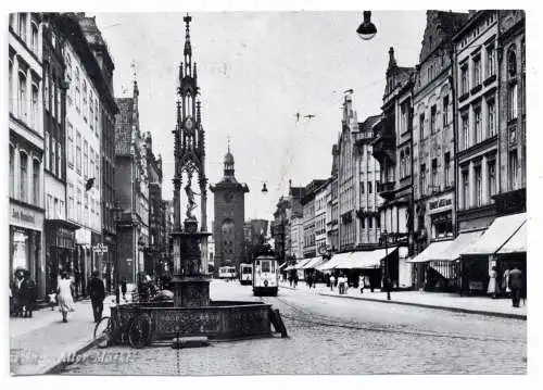 [Ansichtskarte] WESTPREUSSEN - ELBING / ELBLAG, Alter Markt, Strassenbahnen, Nachkriegskarte. 