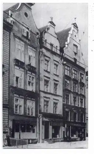 [Ansichtskarte] WESTPREUSSEN - ELBING / ELBLAG, Fleischerstrasse, Giebelhäuser, Nachkriegskarte. 