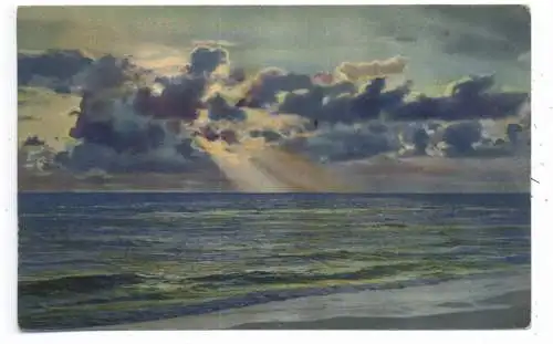 PHOTOCHROMIE - Verlag NENKE & OSTERMAIER, Sonne bricht durch Wolken, # 4927