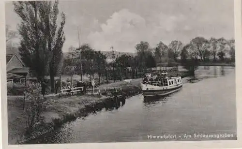[Ansichtskarte] 0-1432 FÜRSTENBERG - HIMMELPFORT, Ausflugsschiff am Schleusengraben. 