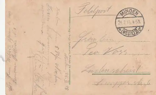 4952 PORTA WESTFALICA, Kaiser - Wilhelm - Denkmal, 1915, Feldpost