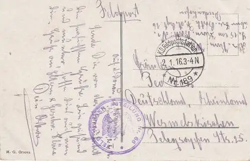 RUMÄNIEN / ROMANIA - ORSOVA, Kazan - Eingang, 1916, deutsche Feldpost