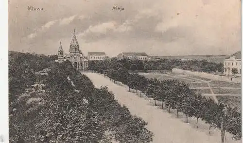 [Ansichtskarte] PL 06-500 MLAWA, Aleja, 1915, deutsche Feldpost. 