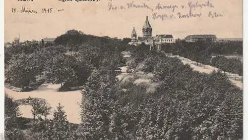 [Ansichtskarte] PL 06-500 MLAWA, Ogrod spacerowy, 1915, deutsche Feldpost. 