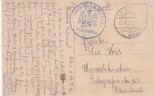 [Ansichtskarte] PL 06-500 MLAWA, Ogrod spacerowy, 1915, deutsche Feldpost. 