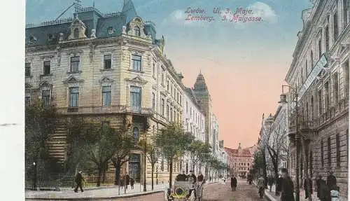 [Ansichtskarte] UKRAINE - LEMBERG / LWIW, 3. Maigasse, 1916. 