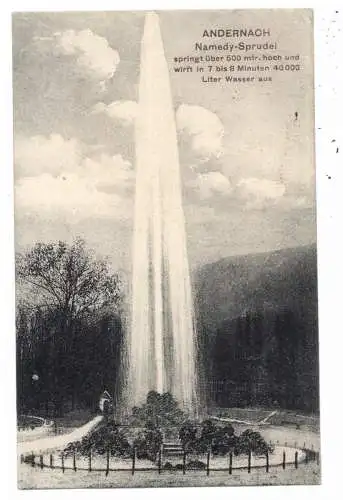 [Ansichtskarte] 5470 ANDERNACH - NAMEDY, Sprudel, 1910. 
