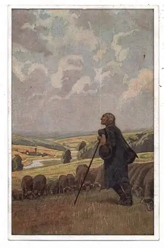 [Ansichtskarte] KÜNSTLER / ARTIST - PAUL HEY, "Dies ist der Tag des Herren", Volksliederkarte Nr. 36, 1917. 