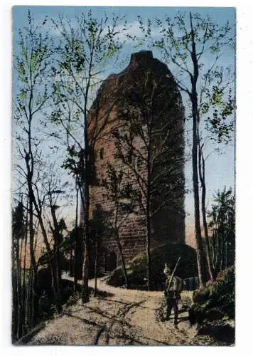 [Ansichtskarte] F 67260 OBERHASLACH, Burg Nideck, 1916, deutsche Feldpost. 