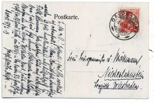[Ansichtskarte] CH 7260 DAVOS - WOLFGANG GR, Deutsche Heilstätte, 1913. 