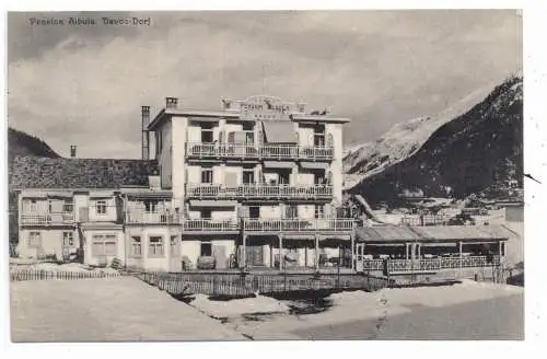 [Ansichtskarte] CH 7260 DAVOS, Pension Albula, 1912. 