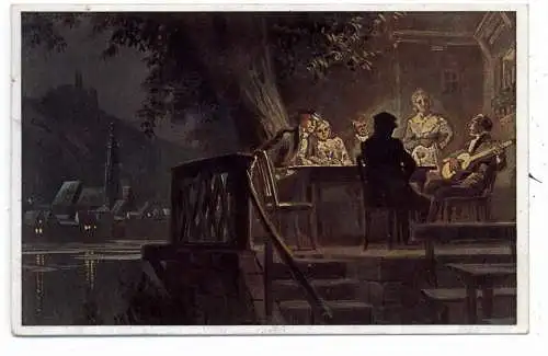 [Ansichtskarte] KÜNSTLER / ARTIST - PAUL HEY, "An den Rhein, an den Rhein", Volksliederkarte Nr. 32, 1917. 