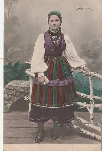 [Ansichtskarte] VÖLKERKUNDE / ETHNIC - Polnische Trachten, 1915, deutsche Feldpost. 