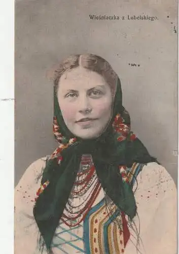 [Ansichtskarte] PL 20-001 LUBLIN, Lubliner Tracht, 1915 deutsche Feldpost. 