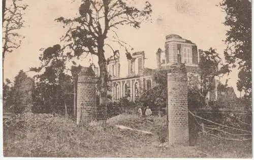 [Ansichtskarte] F 80300 THIEPVAL, 1. Weltkrieg, Chateau Thiepval, 1916, deutsche Felpost. 
