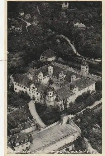 0-6080 SCHMALKALDEN, Luftaufnahme Wilhelmburg und Umgebung, 1934