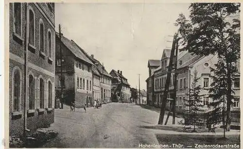 [Ansichtskarte] 0-6573 HOHENLEUBEN, Zeulenrodaerstrasse, 1942, Brfm. frhlt. 