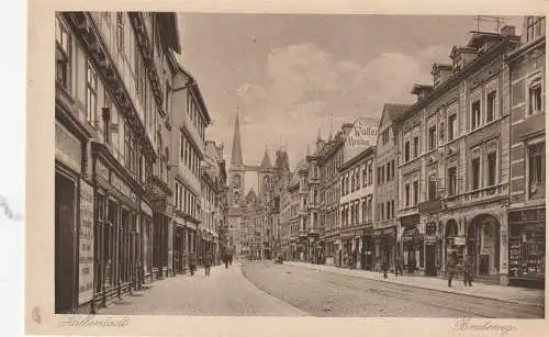 [Ansichtskarte] 0-3600 HALBERSTADT, Breiteweg, Ladengeschäfte, Verlag Hansmann - Cassel. 