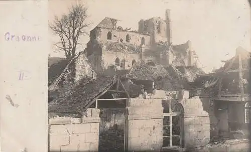 [Ansichtskarte] F 02160 CRAONNE, Zerstörungen 1. Weltkrieg, Photo-AK. 