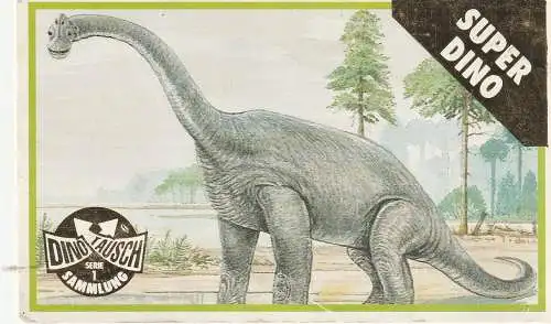 PRÄHISTORISCHE TIERE - BRACHIOSAURUS, Sammelkarte