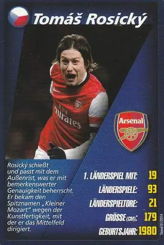 FUSSBALL - ARSENAL LONDON - TOMAS ROSICKY, Toptrumps