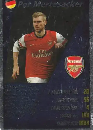 FUSSBALL - ARSENAL LONDON - PER MERTESACKER, Toptrumps