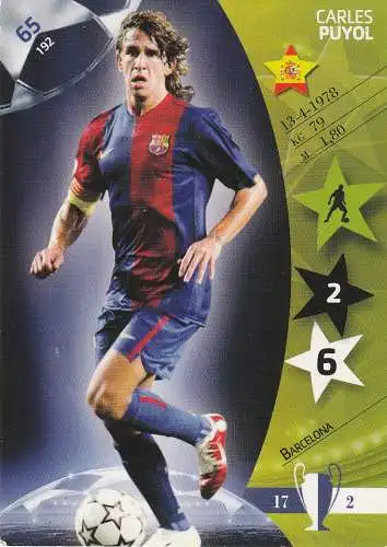 FUSSBALL - FC BARCELONA - CARLOS PUYOL, Champions League 2007, Panini