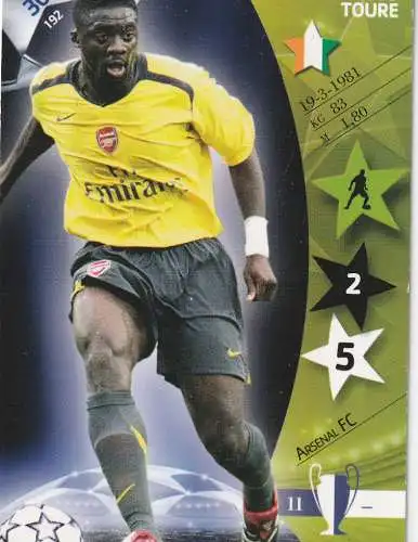 FUSSBALL - FC ARSENAL - KOLO TOURE, Champions League 2007, Panini