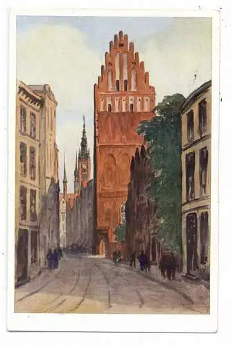 [Ansichtskarte] DANZIG, Petrikirche, Künstler-Karte Hellingrath. 