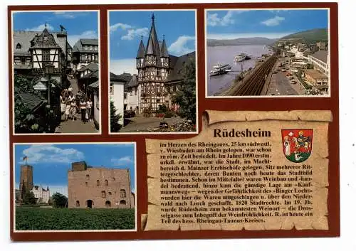 [Ansichtskarte] 6220 RÜDESHEIM, Chronik - AK. 