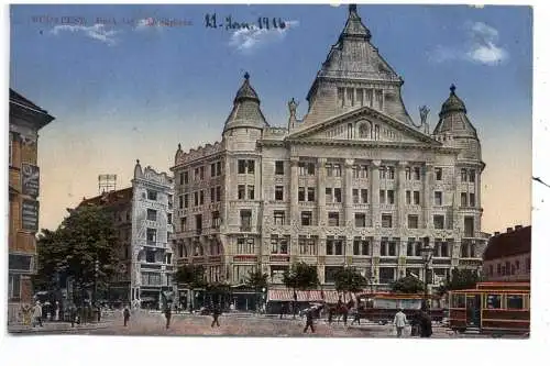 [Ansichtskarte] H 1000 BUDAPEST, Deakplatz, 1916. 