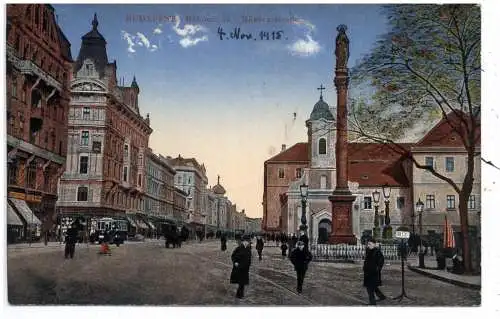 [Ansichtskarte] H 1000 BUDAPEST, Rakoszistrasse, 1915. 