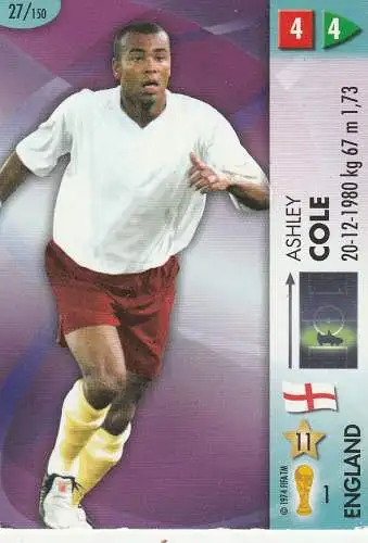 FUSSBALL - ENGLAND - ASHLEY COLE, WM 2006, Panini