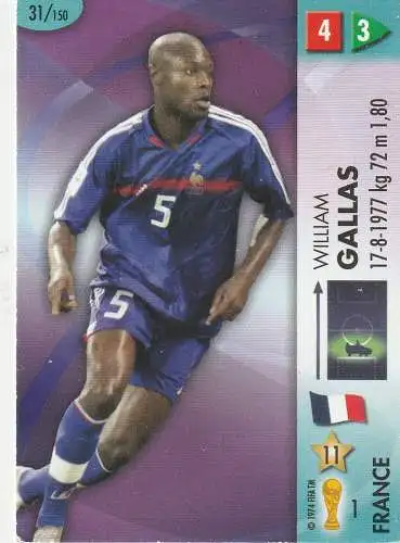 FUSSBALL - FRANKREICH - WILLIAM GALLAS, WM 2006, Panini