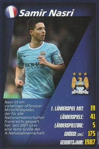 FUSSBALL - MANCHESTER CITY - SAMIR NASRI, Toptrumps
