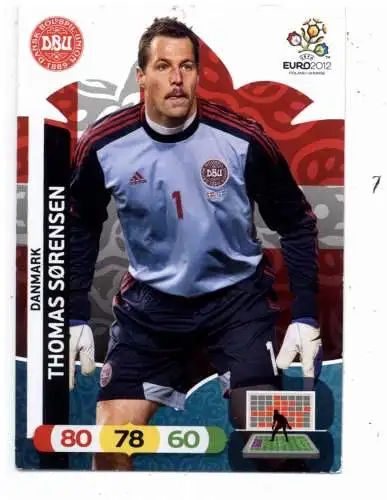 FUSSBALL - DÄNEMAK - THOMAS SÖRENSEN, EURO 2012, Panini