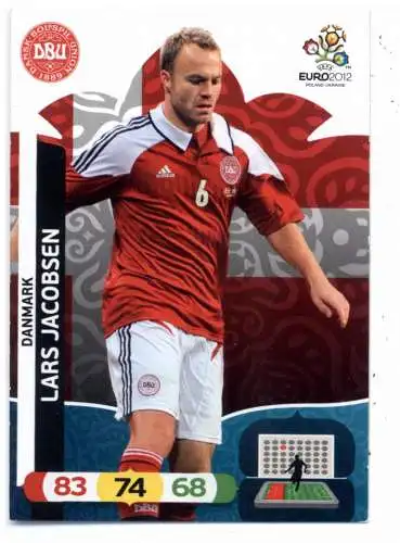 FUSSBALL - DÄNEMAK - LARS JACOBSEN, EURO 2012, Panini
