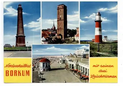 [Ansichtskarte] 2972 BORKUM, Leuchttürme. 