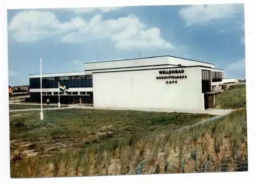 [Ansichtskarte] 2972 BORKUM, Hallenbad, Aussenansicht. 