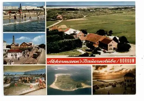[Ansichtskarte] 2972 BORKUM, Akkermann's Bauernstube, weitere Ansichten. 