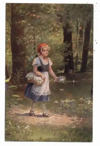 [Ansichtskarte] MÄRCHEN - ROTKÄPPCHEN, Künstler-Karte Krebs, 1917. 