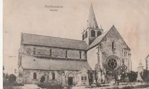 [Ansichtskarte] F 02190 AMIFONTAINE, 1. Weltkrieg, Kirche / l'Eglise, 1916, Verlag Trenkler. 