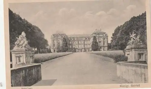 [Ansichtskarte] 5040 BRÜHL, Königliches Schloß, Militärstempel Kanonen Batterie. 